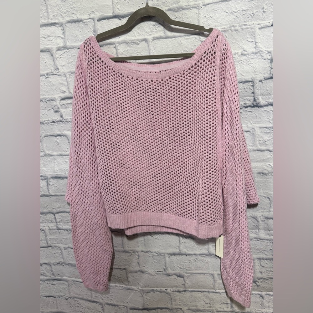 Pilcro by Anthropologie Open Knit Cropped Sweater – NWT, Size XL - Picture 3 of 10